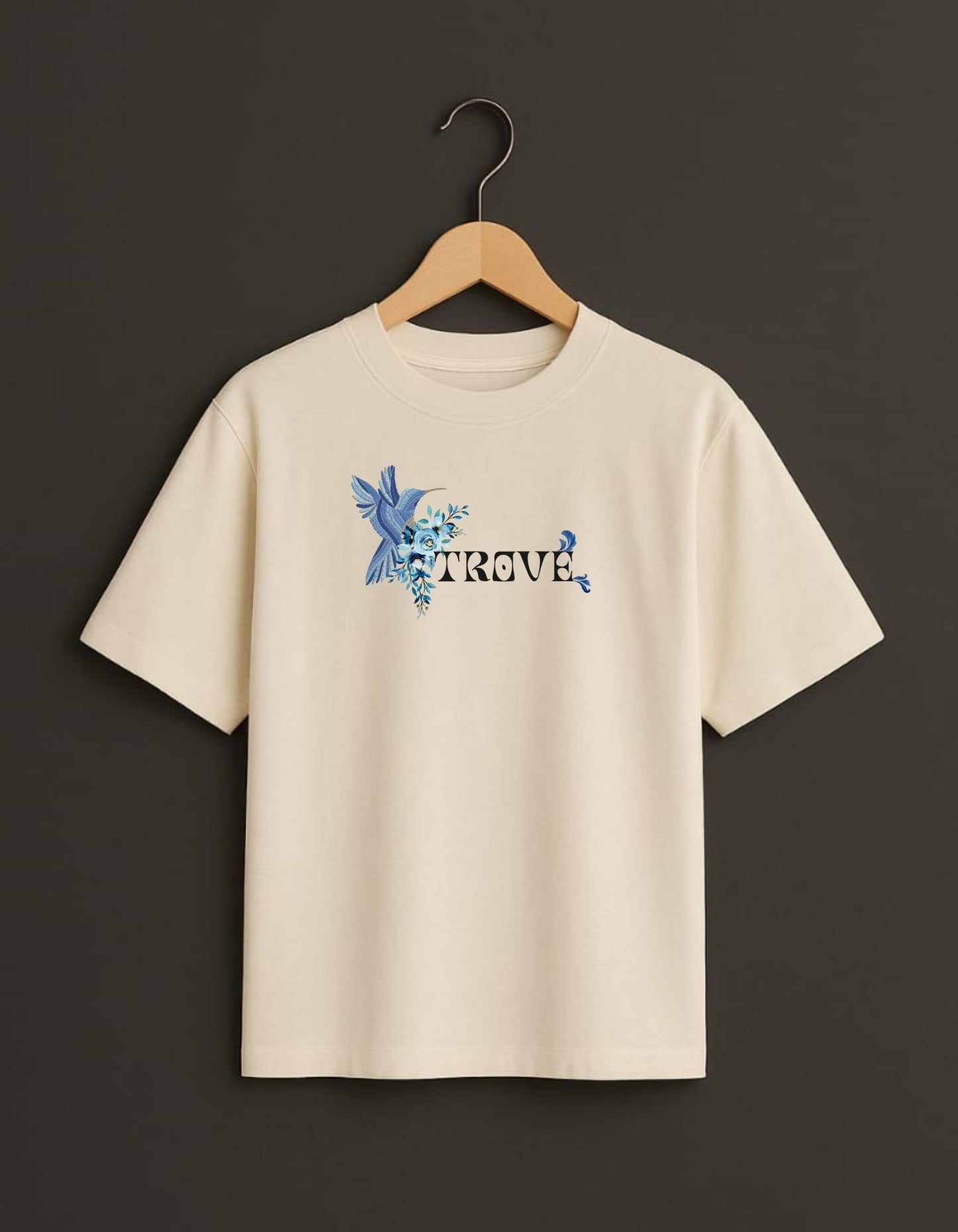 Jaipur Blues Oversized T-Shirt (Off-White)